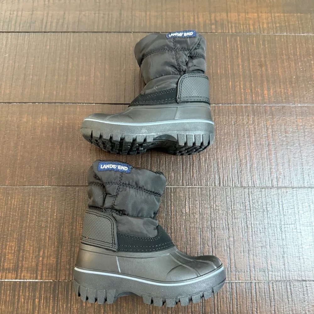 Lands' End Toddler Snow Flurry Winter Boots Black 6M 200g Thinsulate CE20203T-B